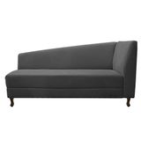 Diva Recamier Heitor 140cm Lado Esquerdo Linho - Amarena Móveis Cinza Escuro