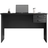 Mesa Para Escritorio 120x74 2 Gavetas 127073 Preto Mobel Pre