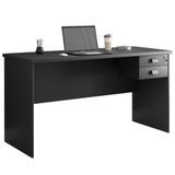 Mesa Para Escritorio 150x74 2 Gavetas 127073 Preto Mobel Pre