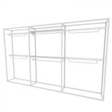 Arara Closet, Industrial, Aberto Com 15pçs Branco Fbbrb180