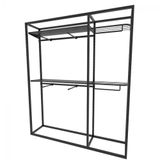 Arara Closet, Industrial, Aberto Com 16pçs Preto Fbprp253