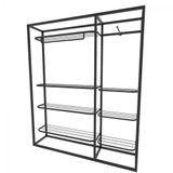 Arara Closet, Industrial, Aberto Com 11pçs Preto Fbprp304