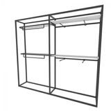 Arara Closet, Industrial, Aberto C/16pçs Preto E Branco