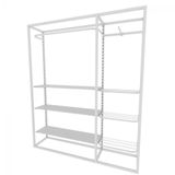 Arara Closet, Industrial, Aberto Com 17pçs Branco Fbbrb306