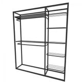 Arara Closet, Industrial, Aberto Com 15pçs Preto Fbprp241