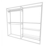 Arara Closet, Industrial, Aberto Com 14pçs Branco Fbbrb101