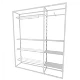 Arara Closet, Industrial, Aberto Com 17pçs Branco Fbbrb335