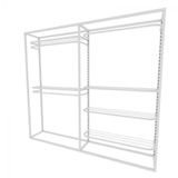 Arara Closet, Industrial, Aberto Com 10pçs Branco Fbbrb107