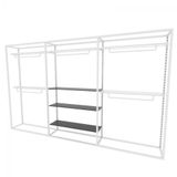 Arara Closet, Industrial, Aberto C/17pçs Branco E Preto