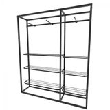 Arara Closet, Industrial, Aberto Com 13pçs Preto Fbprp305