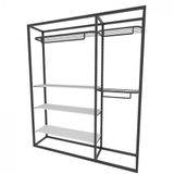 Arara Closet, Industrial, Aberto C/14pçs Preto E Branco