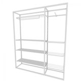 Arara Closet, Industrial, Aberto Com 17pçs Branco Fbbrb307