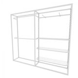 Arara Closet, Industrial, Aberto Com 10pçs Branco Fbbrb56