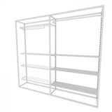 Arara Closet, Industrial, Aberto Com 16pçs Branco Fbbrb119