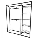 Arara Closet, Industrial, Aberto Com 13pçs Preto Fbprp238