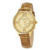 Relogio Feminino Stuhrling Chic 760 Quartzo 36mm, Marrom E Dourado