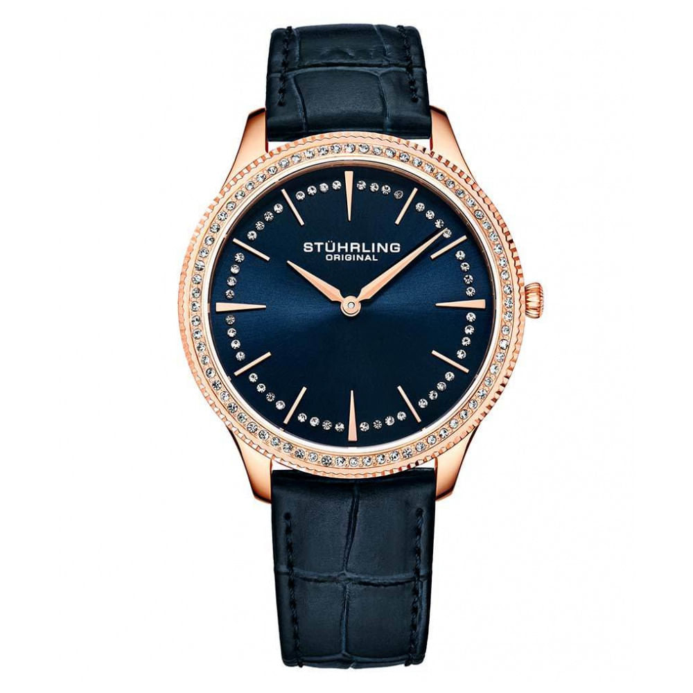 Relogio Feminino Stuhrling 3985.5 Quartzo 38mm, Azul