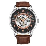 Relogio Masculino Stuhrling 3973 Automatico 48mm, Marrom E Preto