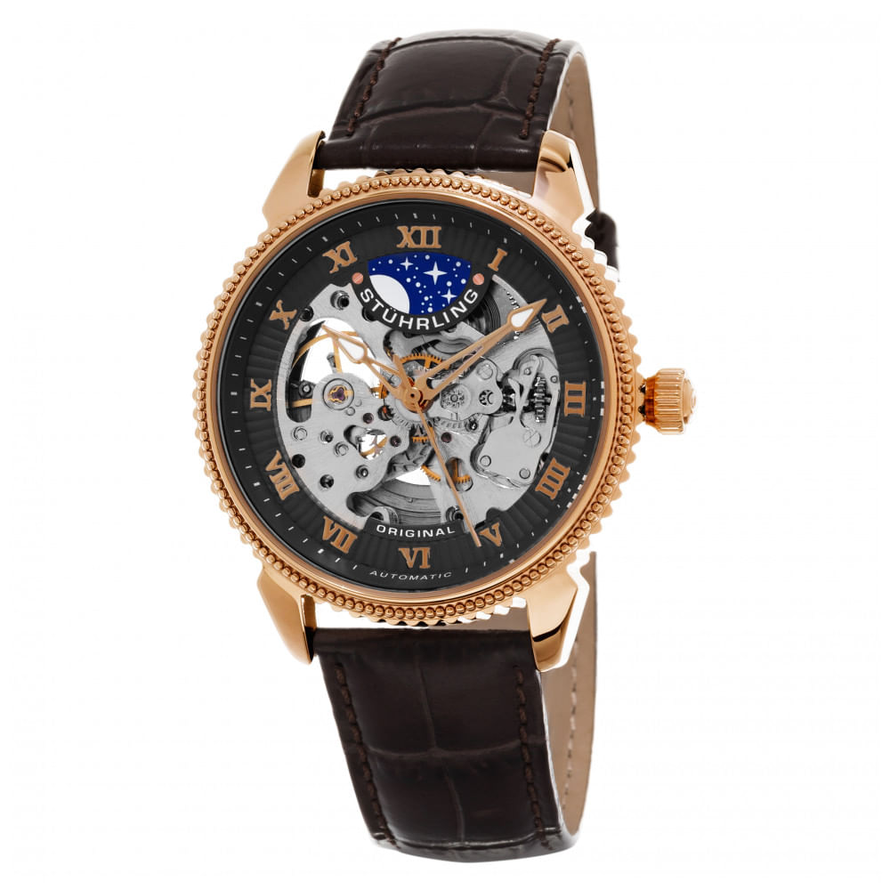 Relogio Masculino Stuhrling Special Reserve 835.04 Automatico 40mm, Marrom