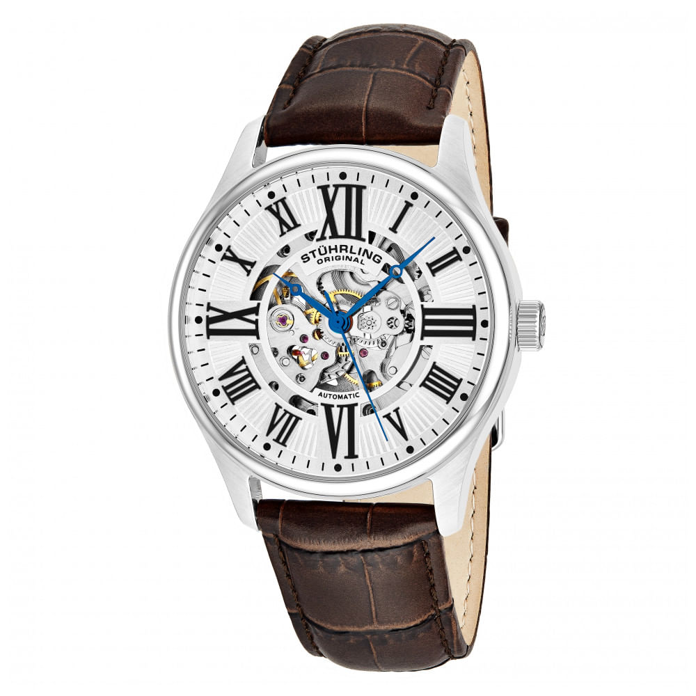 Relogio Masculino Stuhrling Atrium 747 Automatico 42mm, Marrom