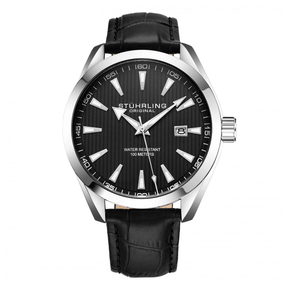 Relogio Masculino Stuhrling Forte 3953 Quartzo 42mm, Preto