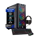 Pc Computador Gamer I5 10° 16gb Ram Ssd 500gb Rtx 2060