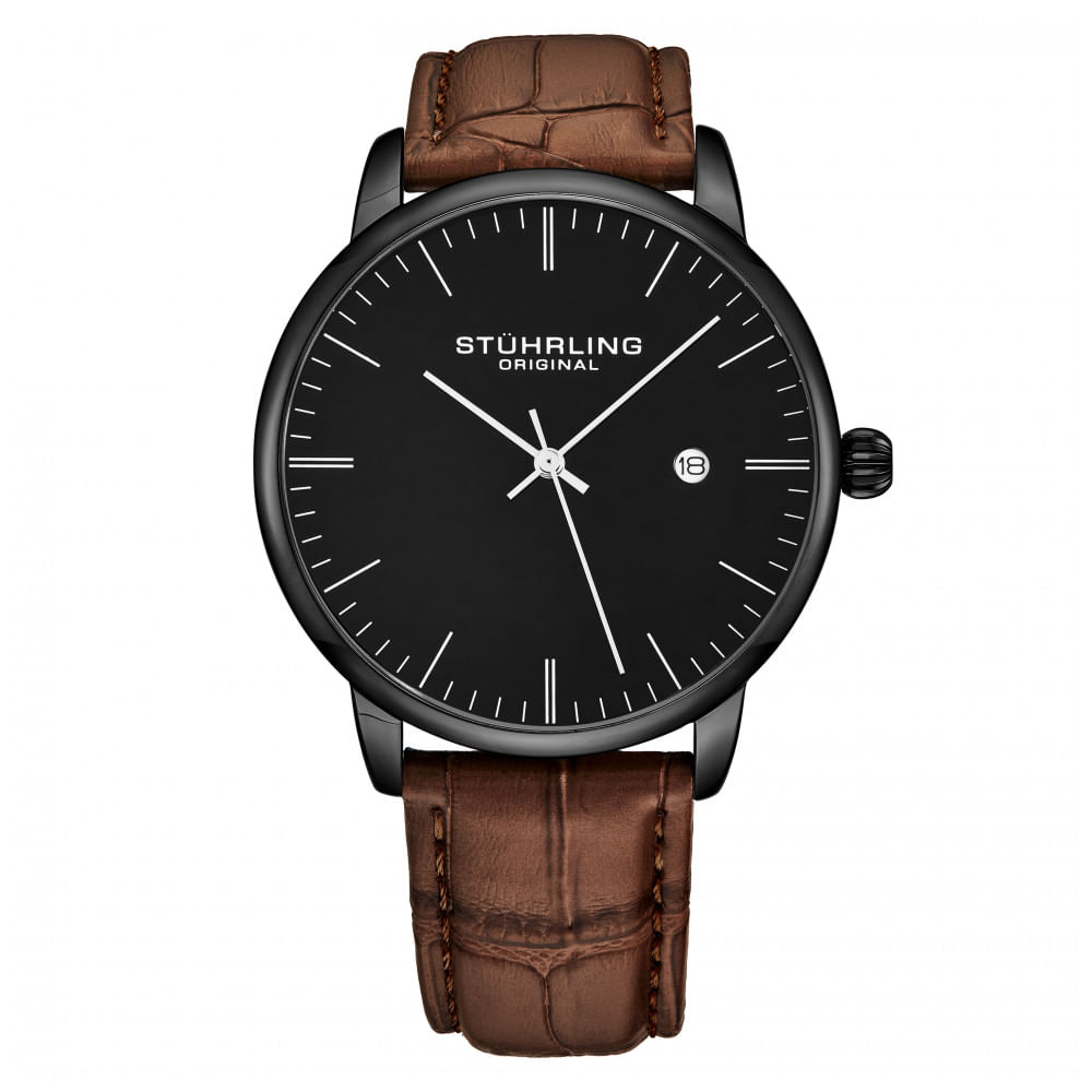 Relogio Masculino Stuhrling Rasa 3997 Quartzo 40mm, Marrom