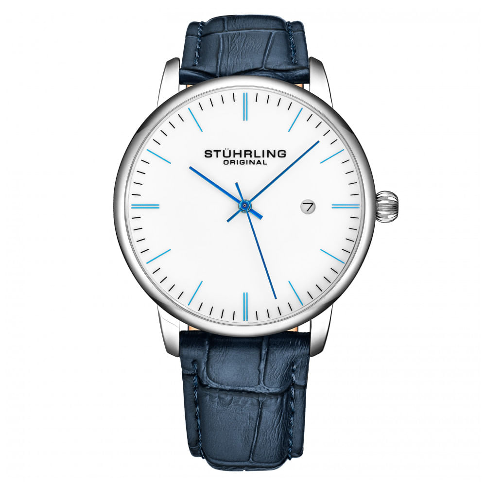 Relogio Masculino Stuhrling Rasa 3997 Quartzo 40mm, Azul