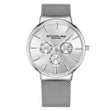 Relogio Masculino Stuhrling Monaco 3931 Quartzo 39mm, Prata