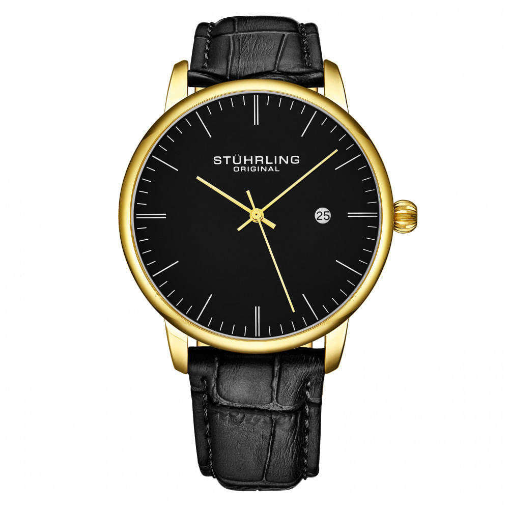 Relogio Masculino Stuhrling Rasa 3997 Quartzo 40mm, Preto