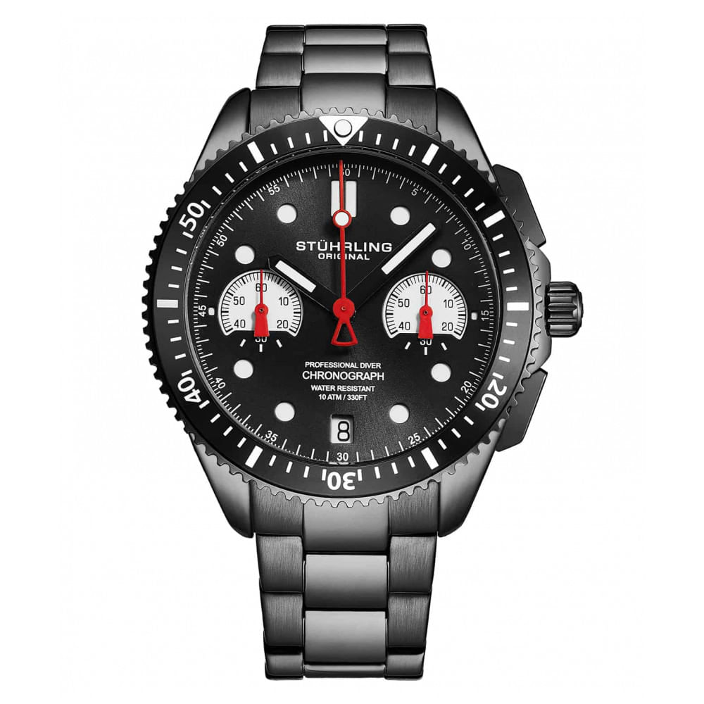 Relogio Masculino Stuhrling Velocity 4016 Quartzo 42mm, Preto