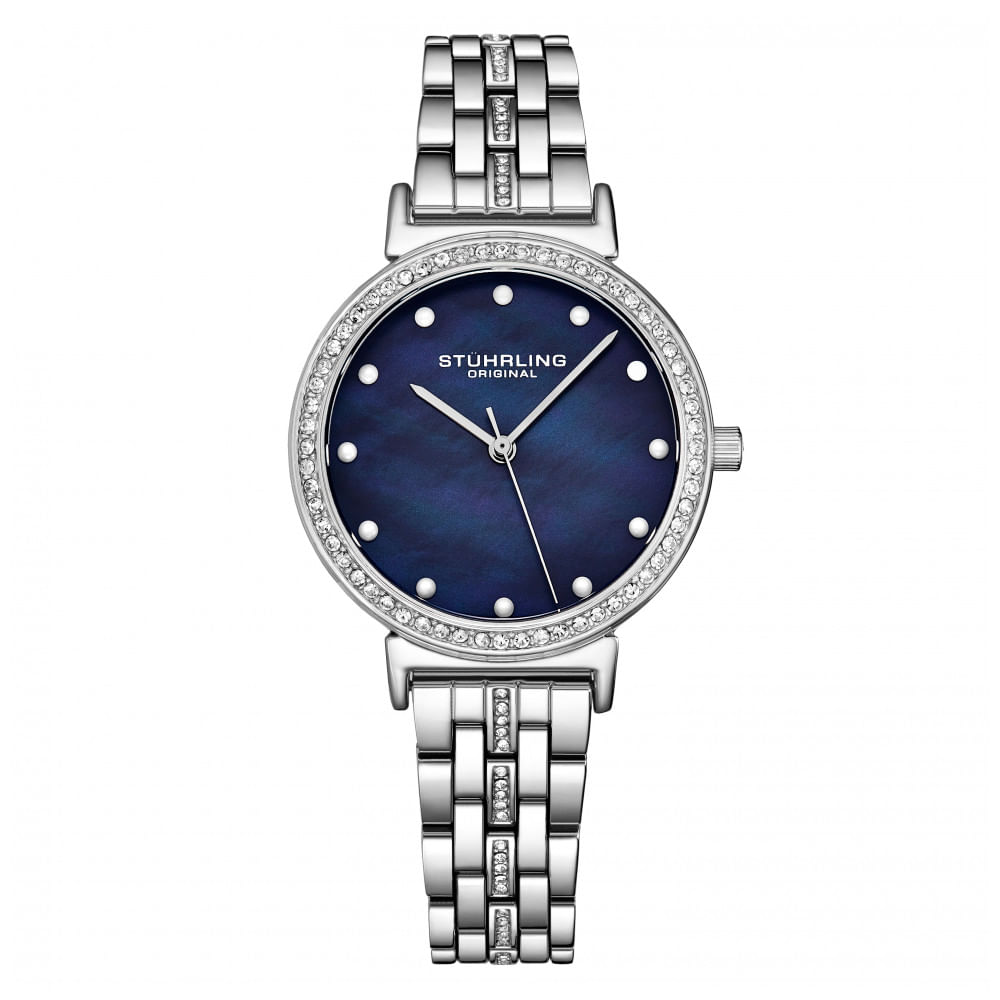 Relogio Feminino Stuhrling 3987 Quartzo 33mm, Prata Classico