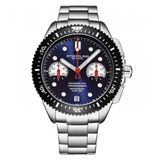 Relogio Masculino Stuhrling Velocity 4016 Quartzo 42mm, Prata E Azul