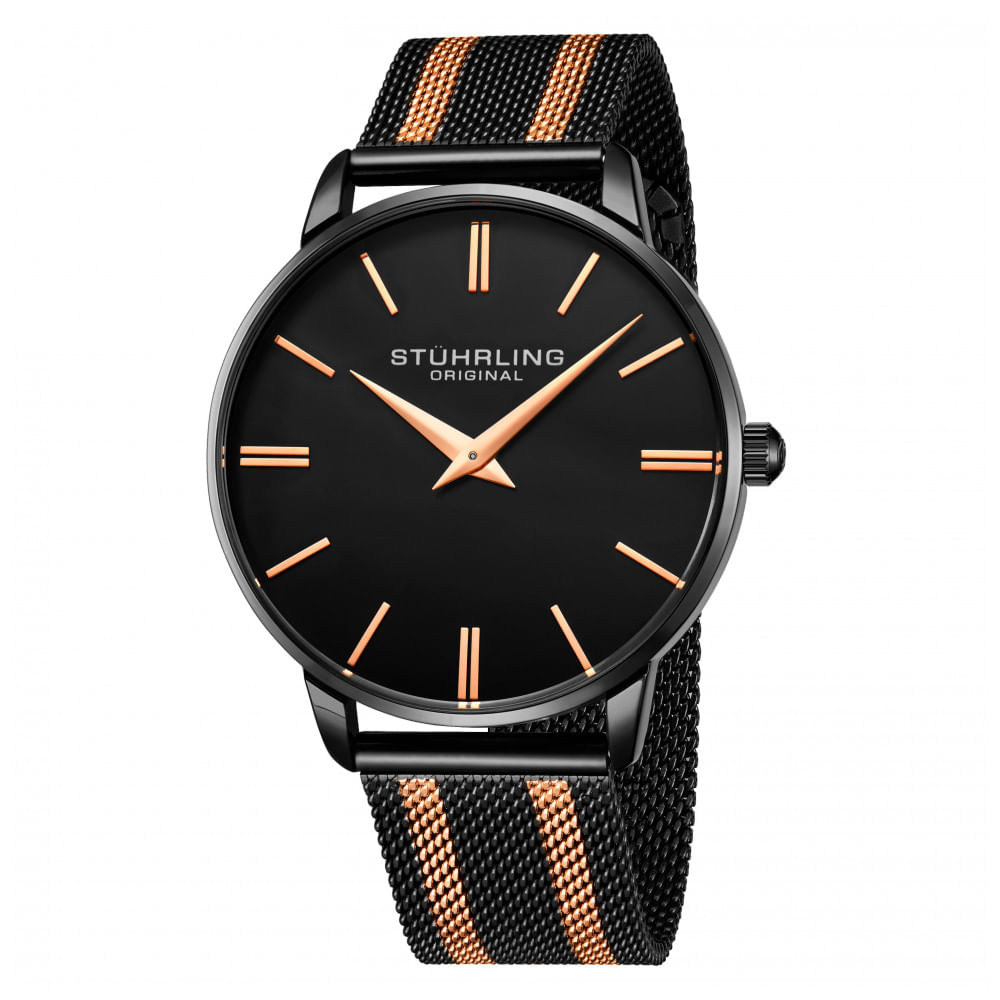 Relogio Masculino Stuhrling Preston 3998 Quartzo 42mm, Preto