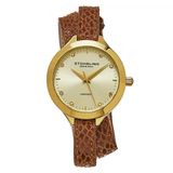 Relogio Feminino Stuhrling Vogue 624 Quartzo 38mm, Marrom