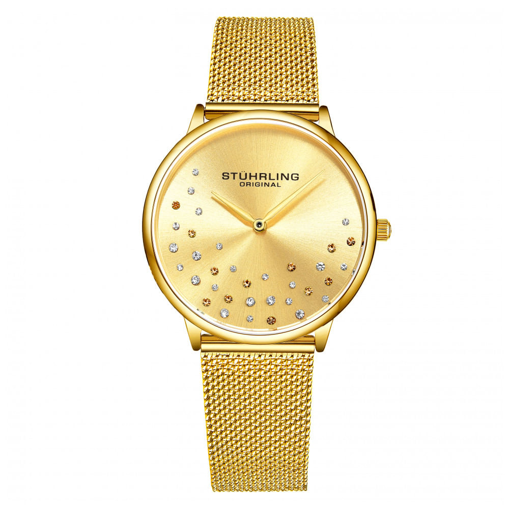 Relogio Feminino Stuhrling Sinfonia 3928 Quartzo 35mm, Dourado