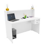 Balcão Atendimento Recepção Consultório 1200x600 c/Gaveteiro - Branco