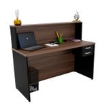 Balcão Atendimento Recepção Consultório 1200x600 C/Gaveteiro - Nogal