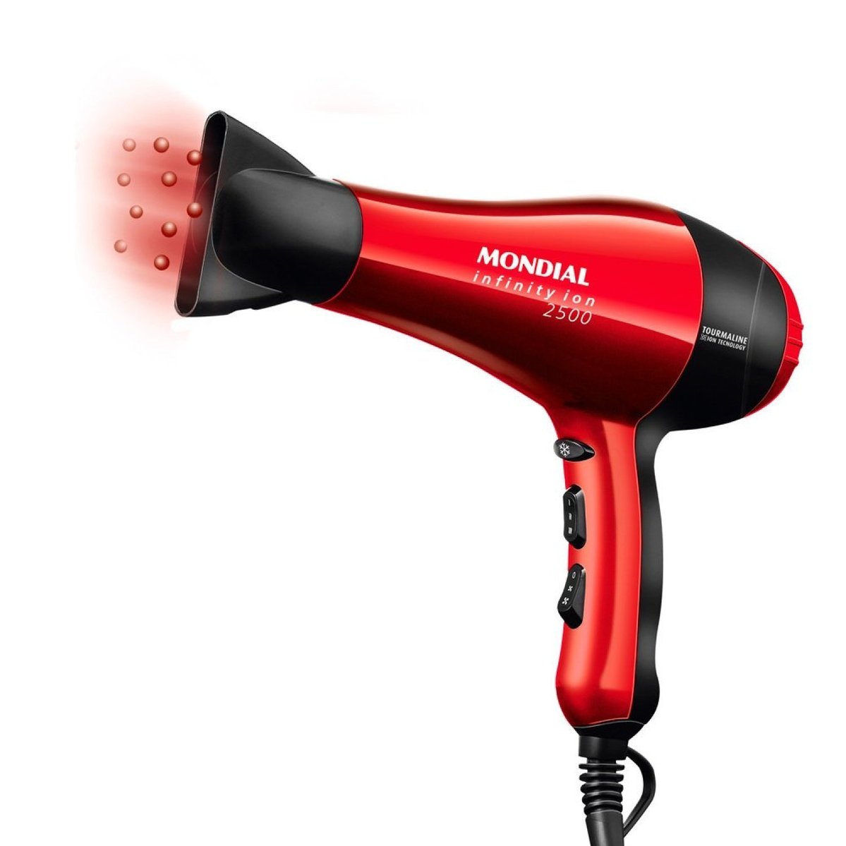 Secador De Cabelo 2500 1900w 127v Sc-12 Infinity Mondial Vermelho/preto