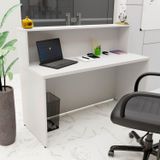Balcão Atendimento Recepção Consultório 1400x600 Netmobil - Branco