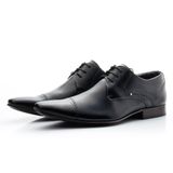 Sapato Oxford Couro Social Masculino Bico Alongado Estilo Italiano Anatomico Sola Costurada Macio