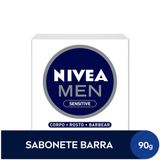 Nivea Sabonete Em Barra 3 Em 1 Men 90g Sensitive