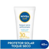 Nivea Sun Protetor Solar Facial Toque Seco Antissinais Fps30 40ml