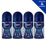 Desodorante Antitranspirante Roll On Nivea Men Dry Fresh 50ml - 4 Unidades