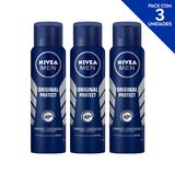 Desodorante Antitranspirante Aerosol Nivea Men Original Protect 150ml- 3 Unidades