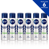 Desodorante Antitranspirante Aerosol Nivea Men Sensitive Protect 150ml- 6 Unidades