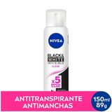 Desodorante Antitranspirante Aerosol Nivea 150ml Black &amp; White Clear