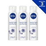 Desodorante Antitranspirante Aerosol Nivea Sem Perfume 150ml- 3 Unidades