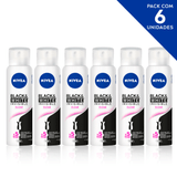 Desodorante Antitranspirante Aerosol Nivea Invisible Black &amp; White Clear 150ml- 6 Unidades