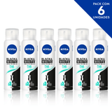 Desodorante Antitraspirante Aerosol Nivea Invisible Black &amp; White Fresh 150ml- 6 Unidades